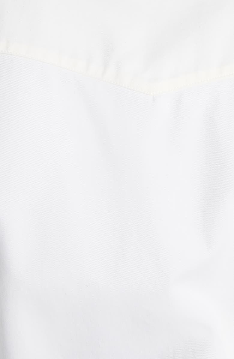 TOM FORD Peached Cotton Twill Western Shirt, Alternate, color, Aw004 Ivory