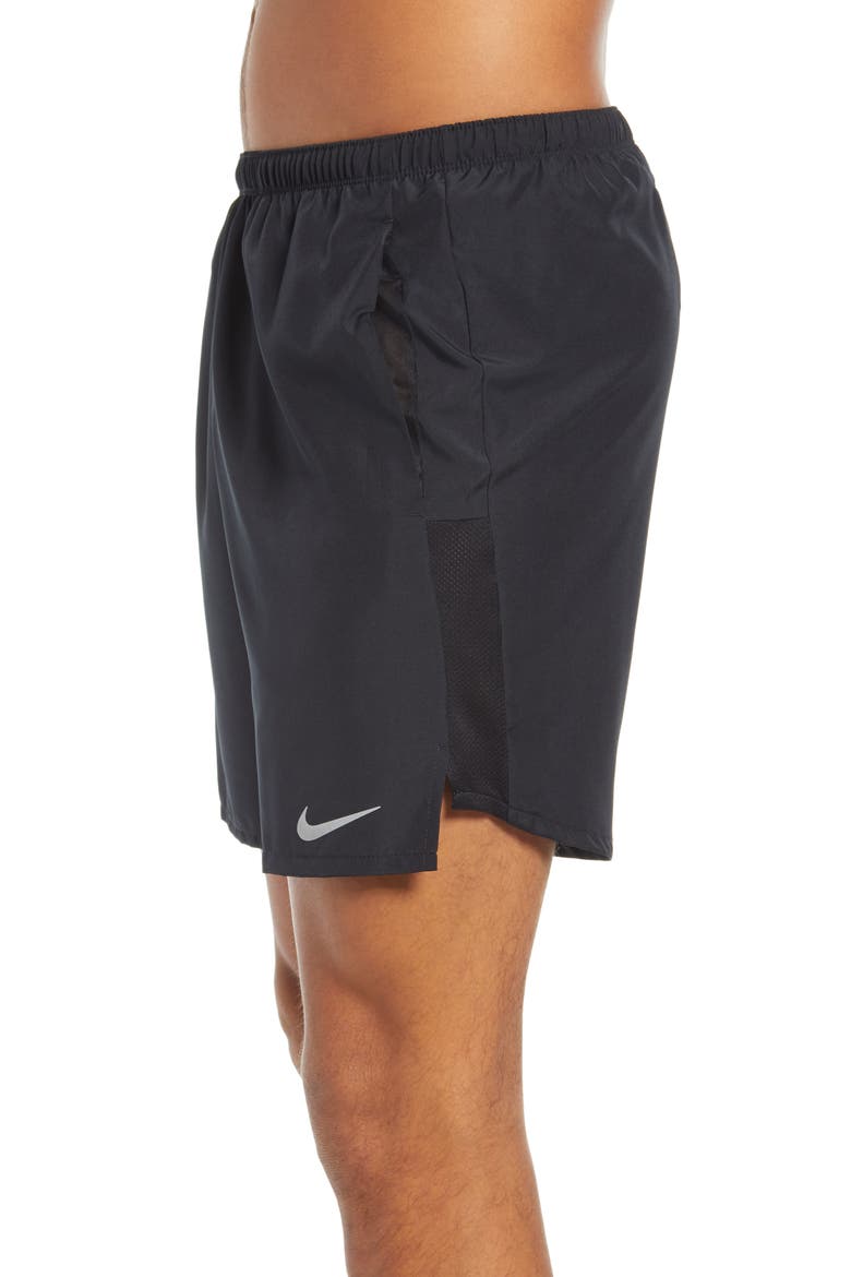 Dri-FIT Challenger Hybrid Running Shorts, Alternate, color, BLACK/ REFLECTIVE SILVER