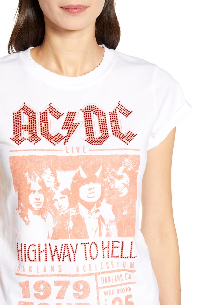 Recycled Karma Crystal Embellished AC/DC Highway to Hell Tour Tee, Alternate, color, 