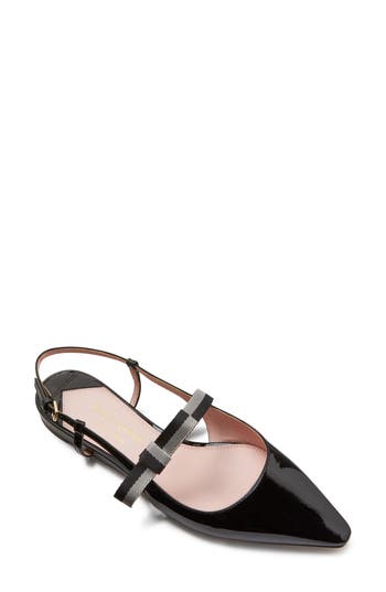 Kate Spade New York Maritza Pointed Toe Slingback Flat In Black