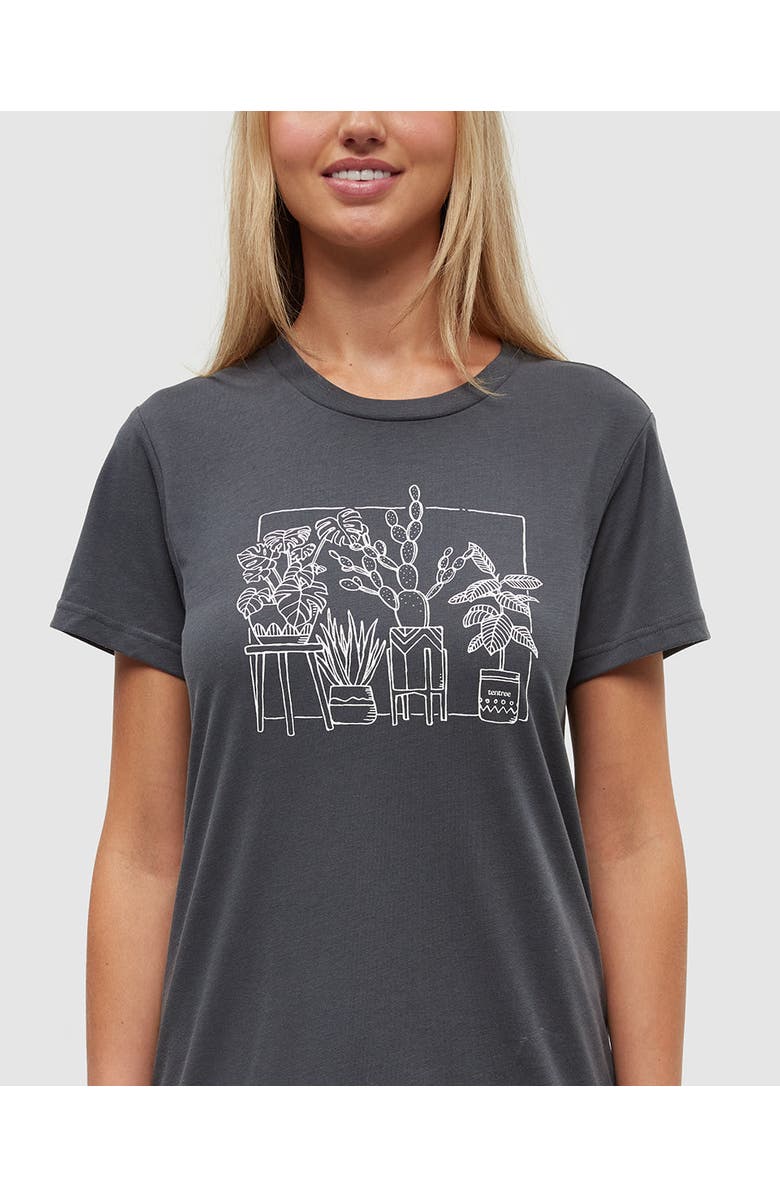 tentree Plant T-Shirt, Alternate, color, Graphite/Vintage White