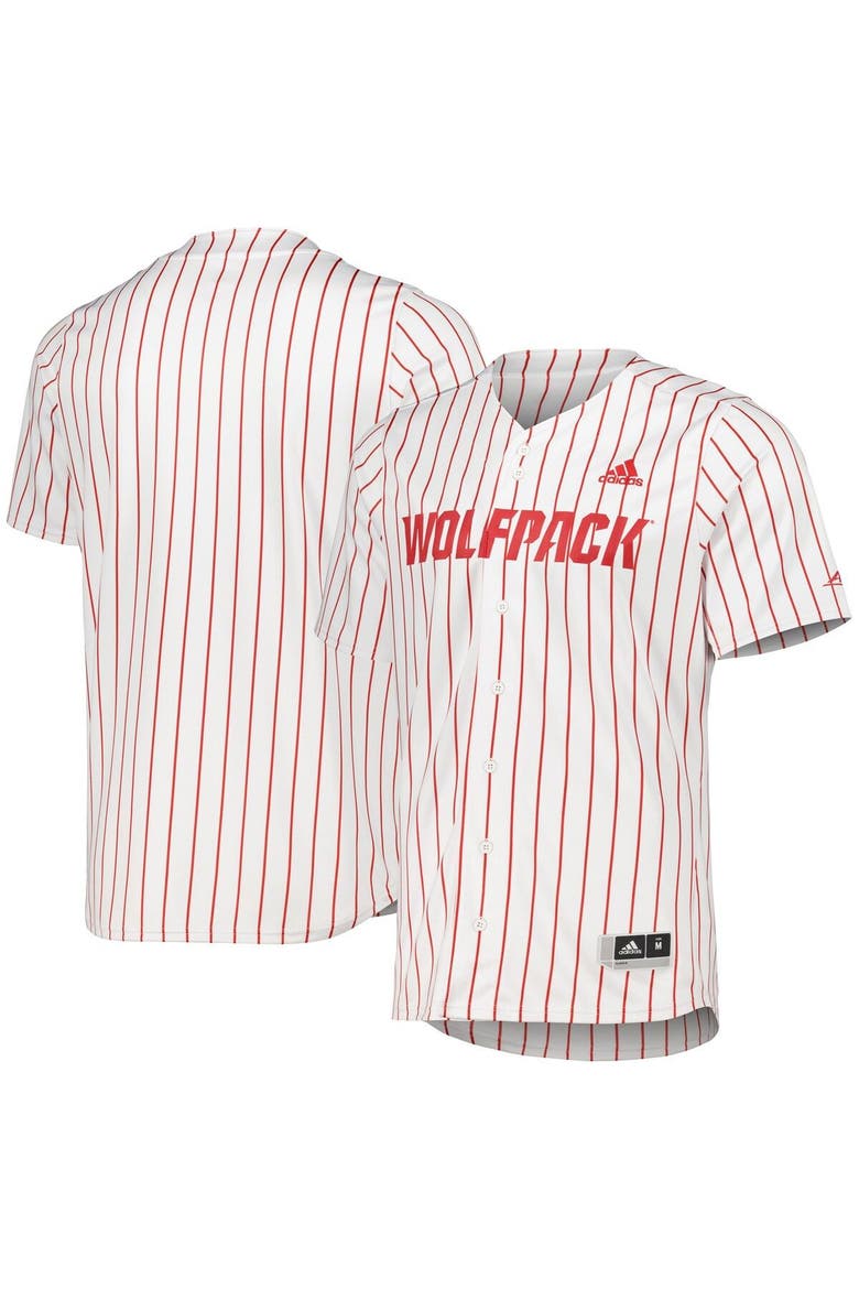 Men's adidas White NC State Wolfpack Replica Baseball Jersey, Main, color, White