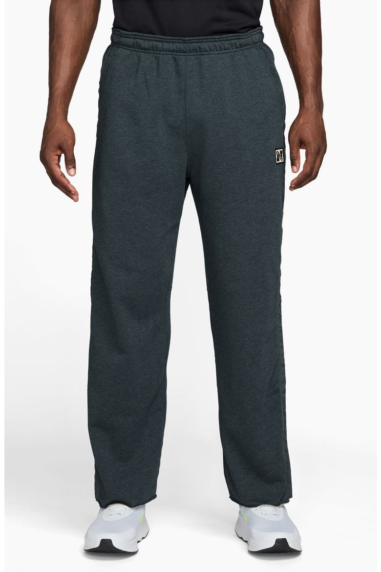 Heritage Fleece Pants, Main, color, SEAWEED/ GREY HEATHER