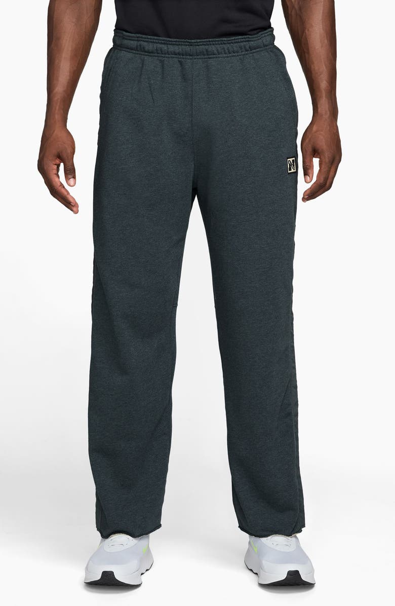 Nike Heritage Fleece Pants, Main, color, Seaweed/ Grey Heather