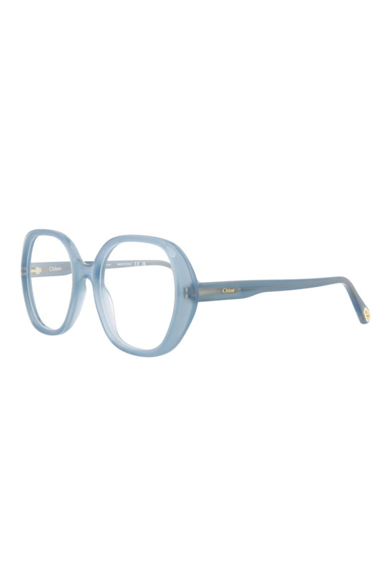 51mm Square Optical Glasses, Alternate, color, LIGHT BLUE TRANSPARENT