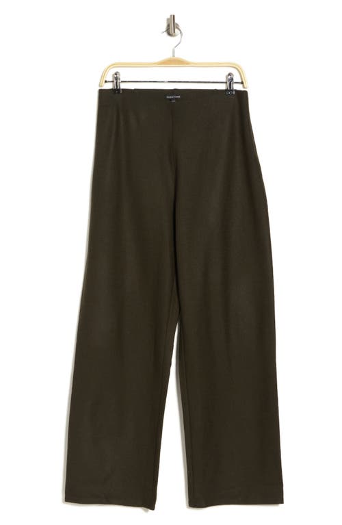 Eileen Fisher Straight Leg Wool Pants In Black