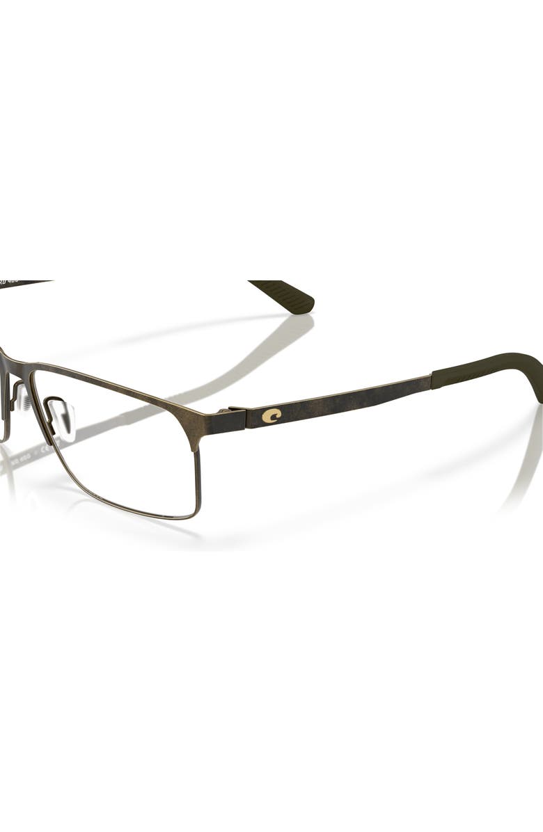 Costa 54mm Rectangle optical glasses, Alternate, color, Copper