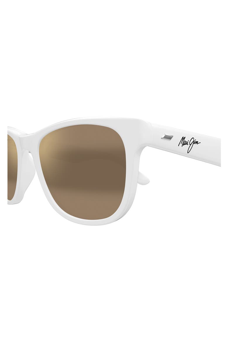 Kikonia XL 56mm Wraparound Rectangular Sunglasses, Alternate, color, WHITE