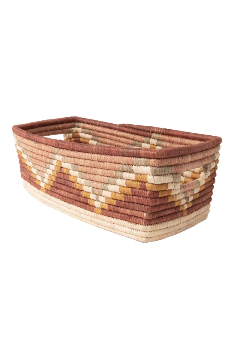 Maadili Collective Zig Zag Rectangle Basket, Main, color,