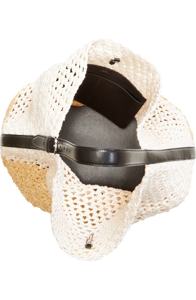 TOTEME Belted Paper Straw Tote, Alternate, color, Ecru/ Vanilla