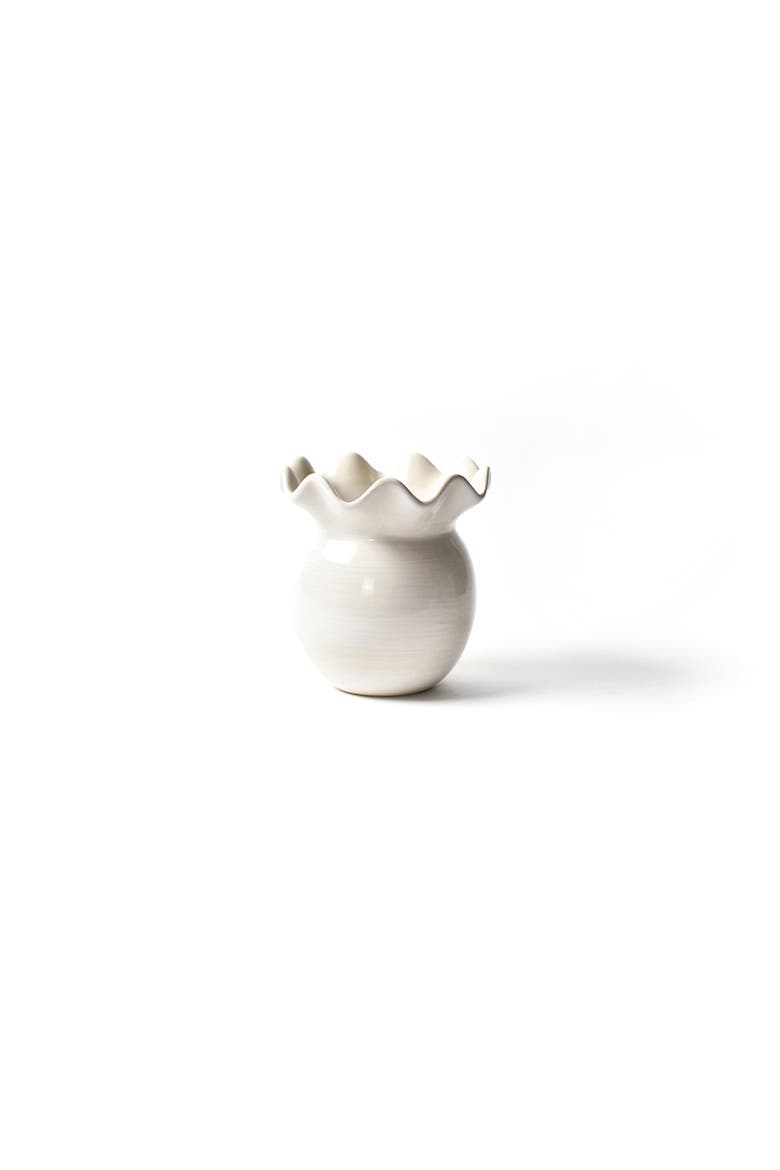 Signature White Ruffle Vase, Main, color, White
