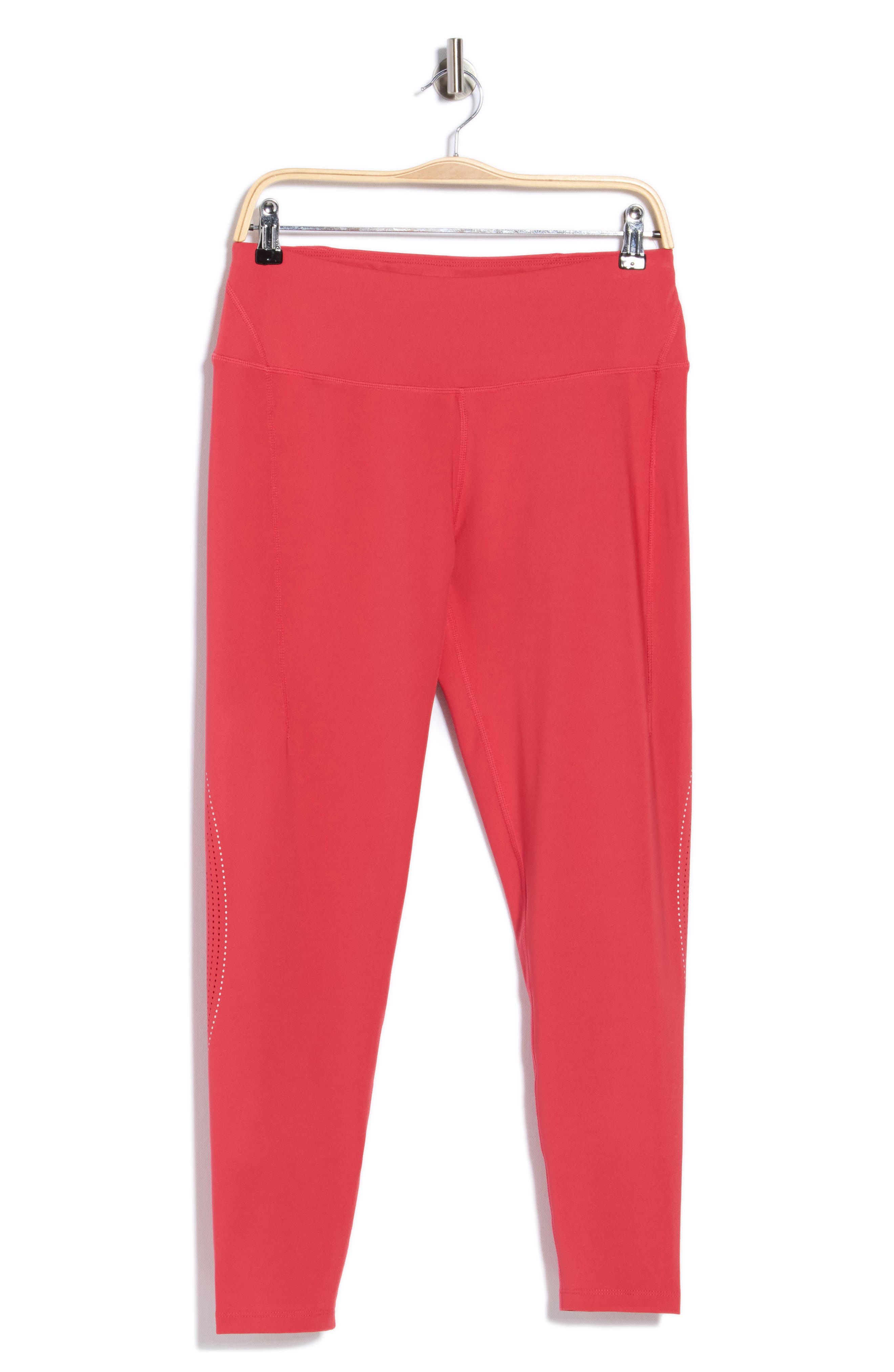 Layer 8 Grace Perforated 7/8 Leggings In Cardinal