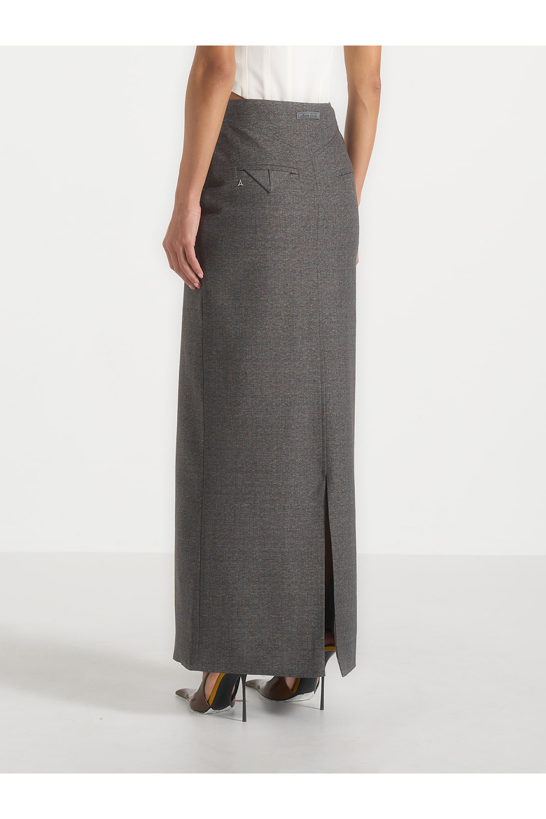 Regine Maxi Skirt, Alternate, color, Marl Grey