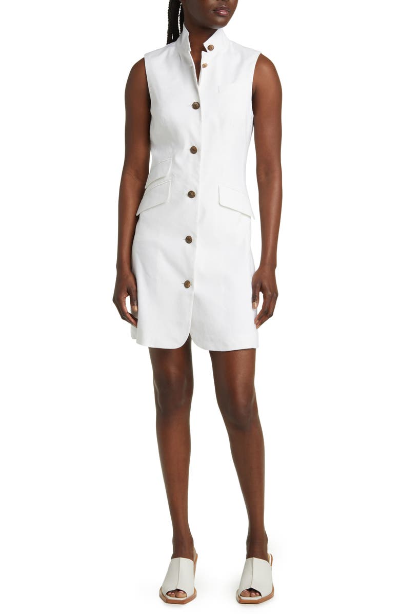 rag & bone Slade Sleeveless Linen Blend Minidress, Main, color,