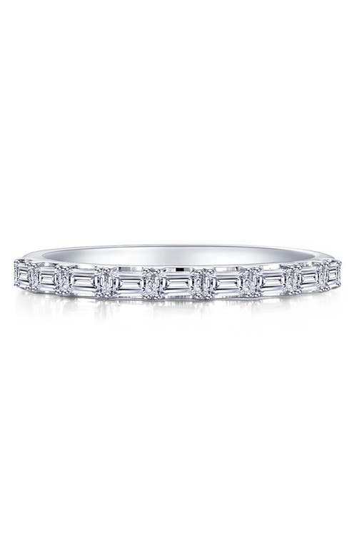 Lafonn Baguette Cut Simulated Diamond Stacking Ring in Silver 