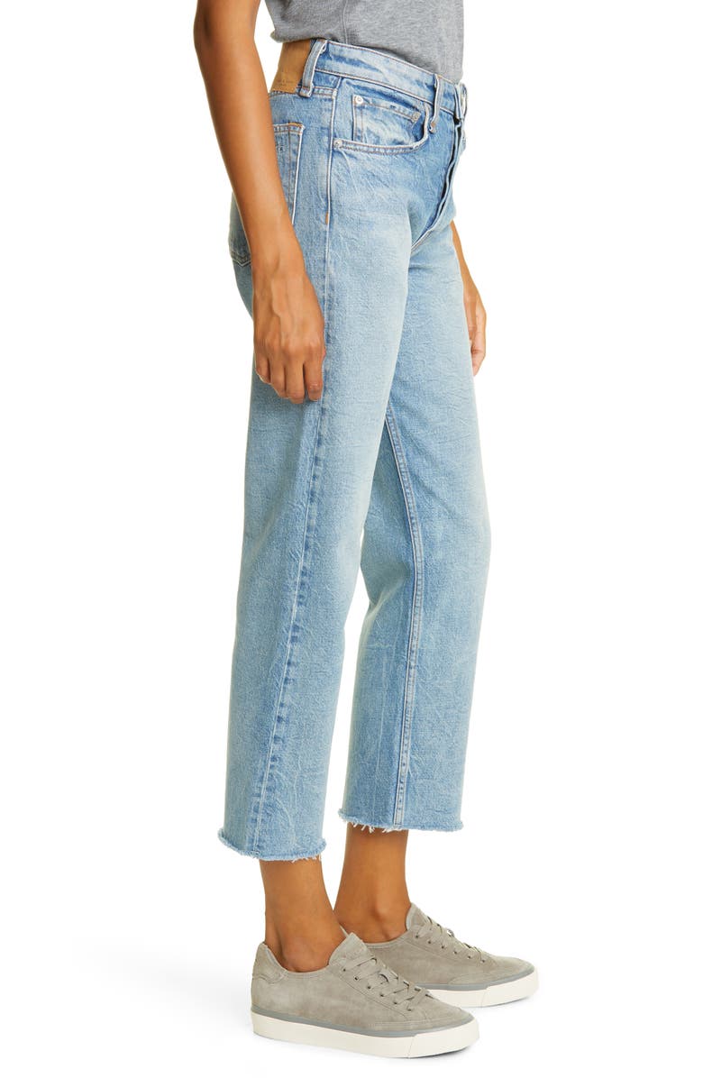 rag & bone Maya High Waist Ankle Straight Leg Jeans, Alternate, color, 