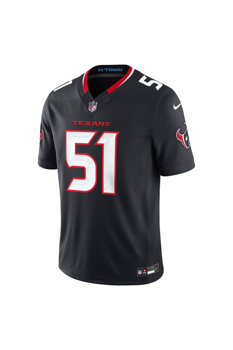 Men's Nike Will Anderson Jr. Navy Houston Texans Team Vapor F.U.S.E. Stitched Limited Jersey, Alternate, color, Navy