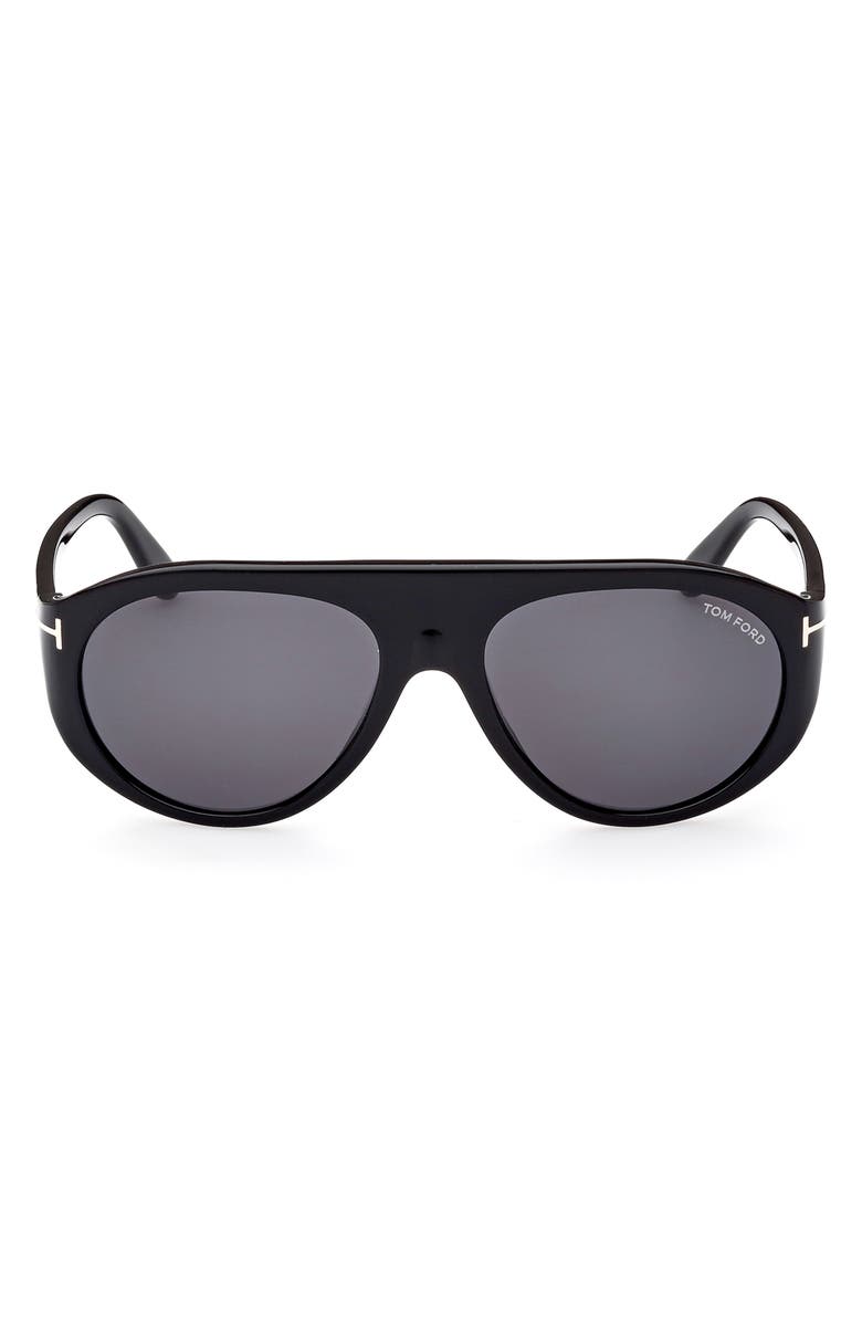 TOM FORD Rex-02 57mm Aviator Sunglasses, Main, color,