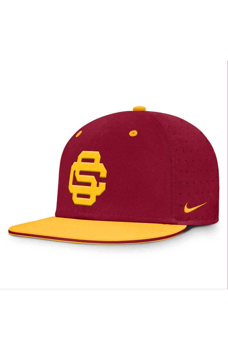 Nike Men's Nike Cardinal USC Trojans On-Field Dugout True Performance Fitted Hat, Main, color, Cardinal