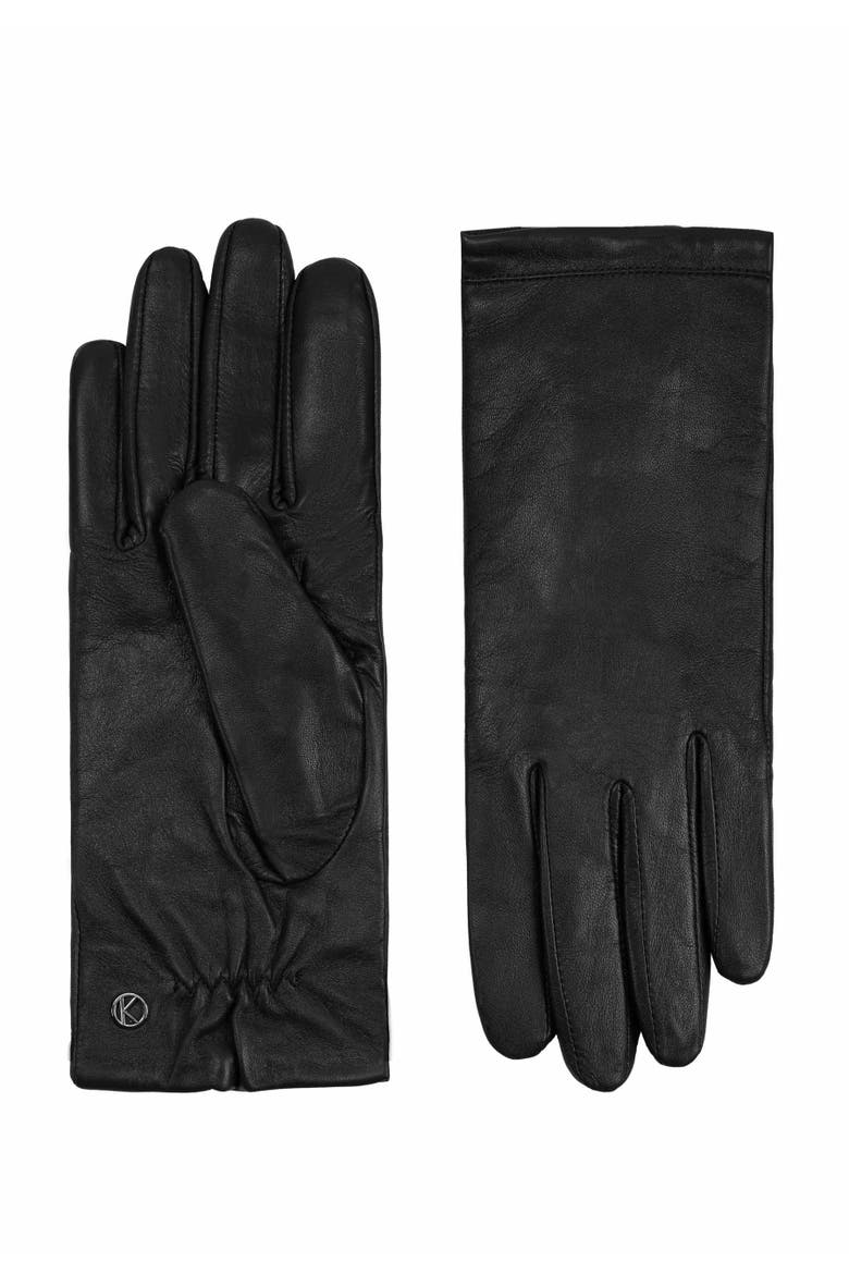 Premium Lamb Leather Touchscreen Gloves, Alternate, color, black