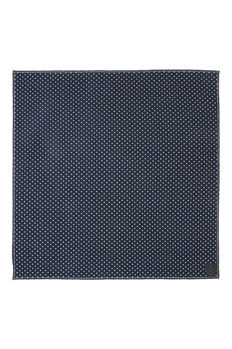 Polka Dot Cotton Pocket Square, Alternate, color, NAVY