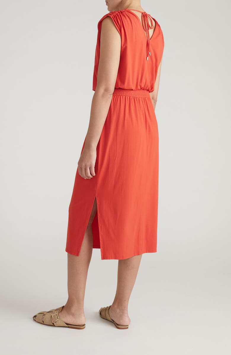 Universal Standard Tish Divine Jersey Midi Dress, Alternate, color, Shoreline Sunset Red