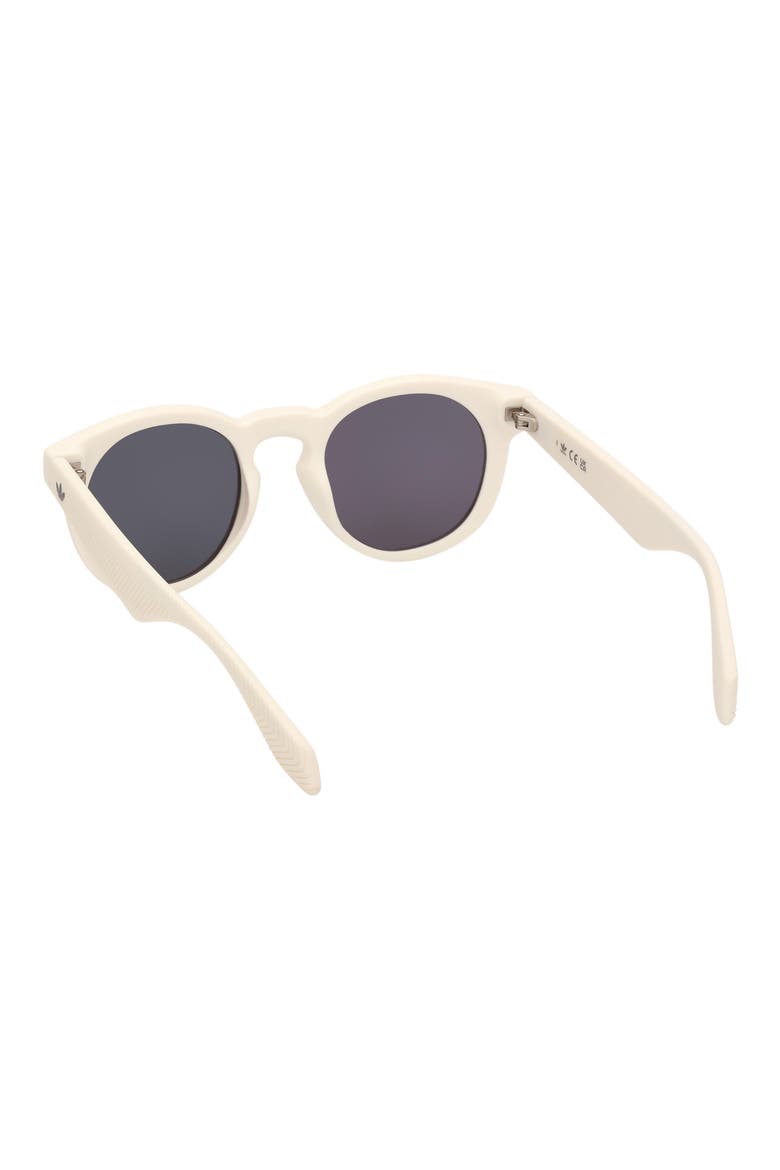 Round Sunglasses, Alternate, color, WHITE/ SMOKE