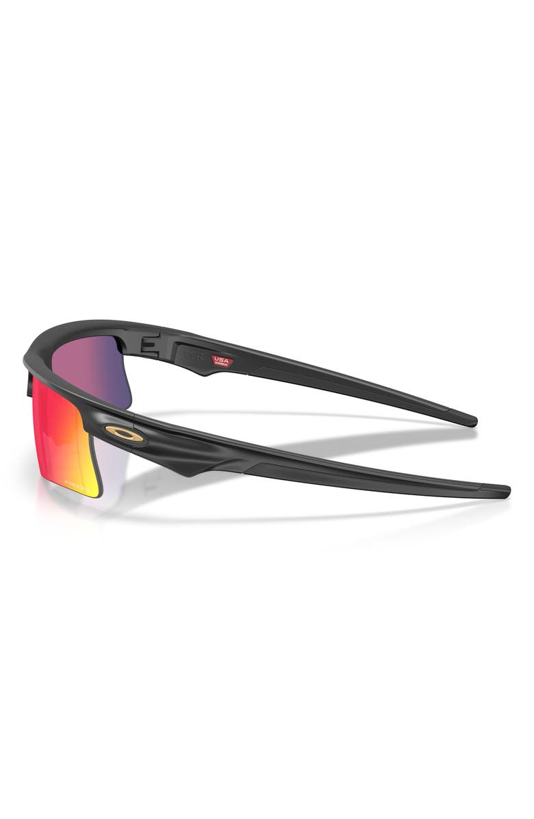 Oakley 68mm APrizm<sup>™</sup> Bisphaera Speed Rectangular Shield Sunglasses, Alternate, color, Matte Black / Prizm Road