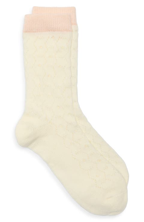 Mia Pointelle Crew Socks
