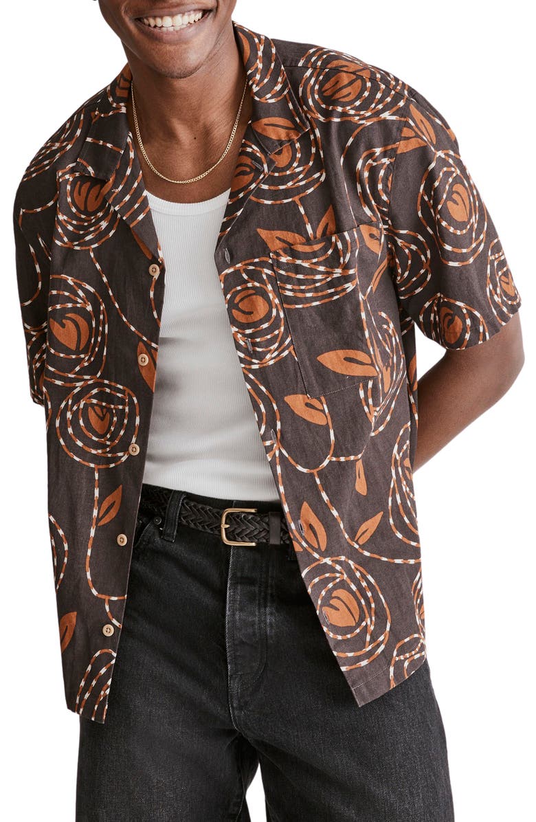 Madewell Boxy Short Sleeve Button-Up Shirt, Main, color,