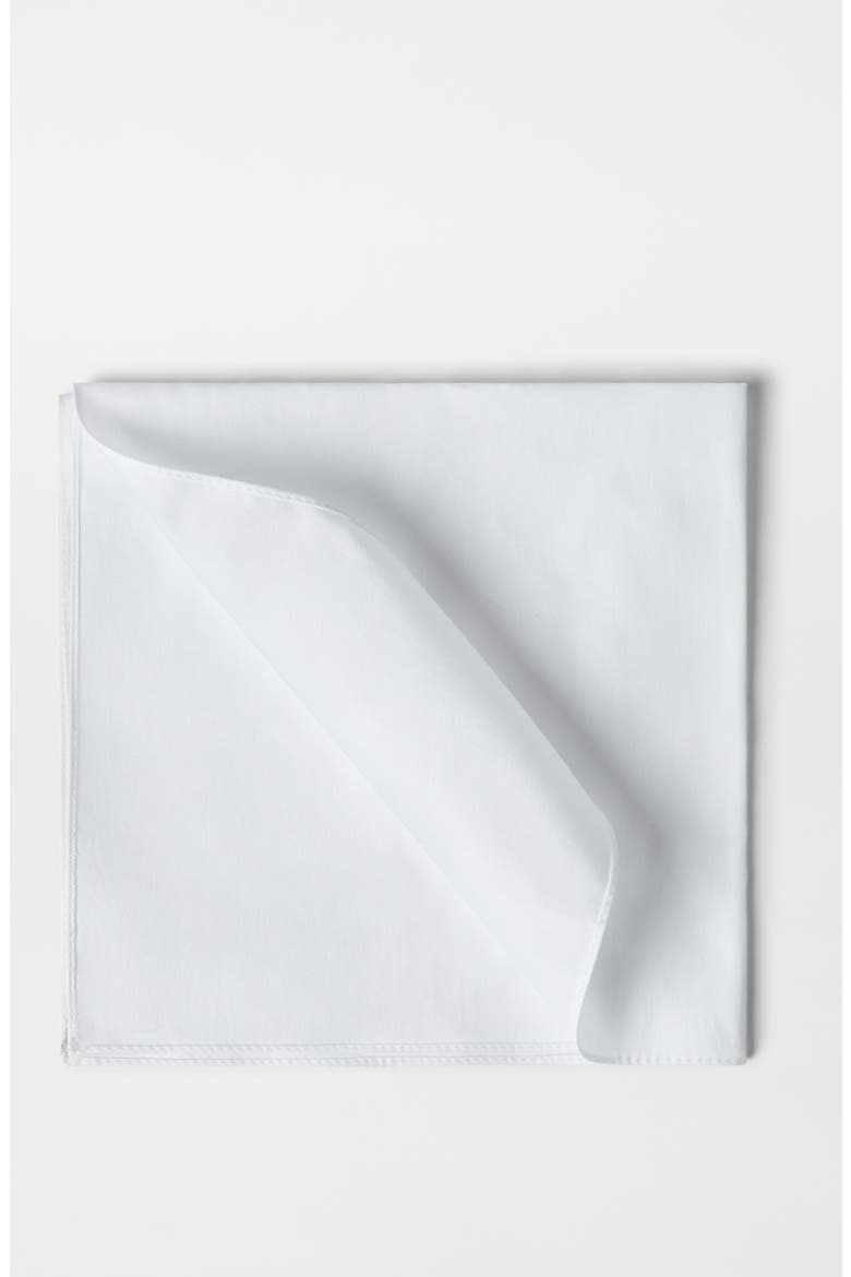 Tuxedo pocket square, Alternate, color, White