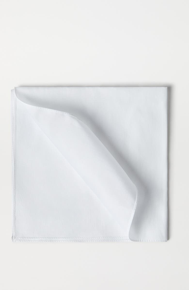 Brunello Cucinelli Tuxedo pocket square, Alternate, color, White