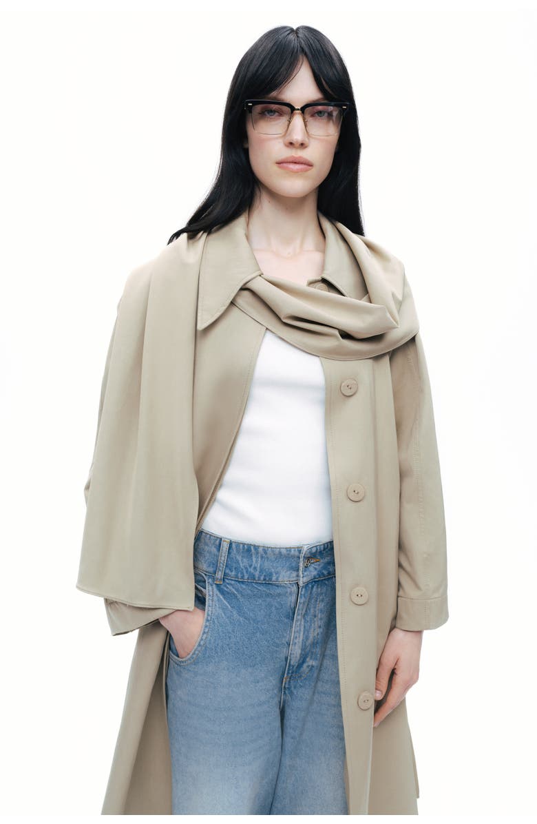 Nocturne Shawl-Designed Trench Coat, Alternate, color, 