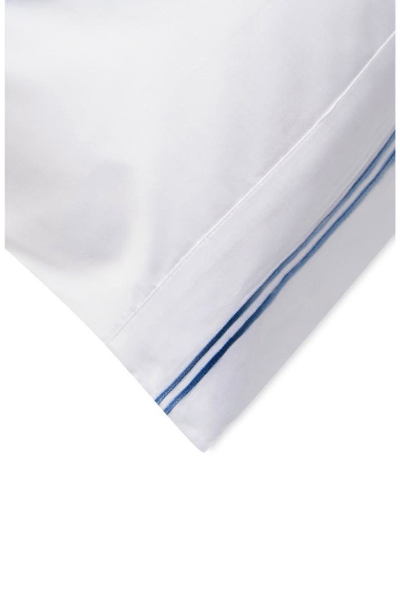 Embroidered Stripe 600 Thread Count Cotton Sateen Pillowcases - King, Alternate, color, NAVY