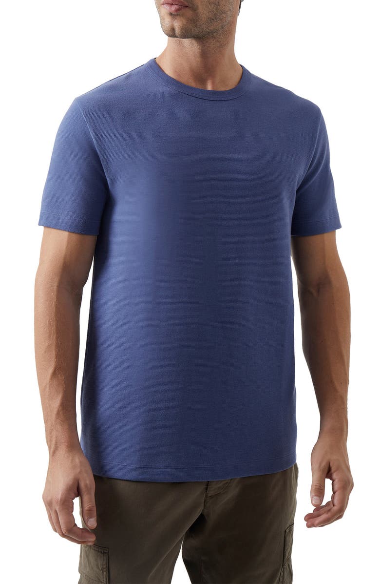 French Connection Ottoman Rib T-Shirt, Main, color, Coastal Blue