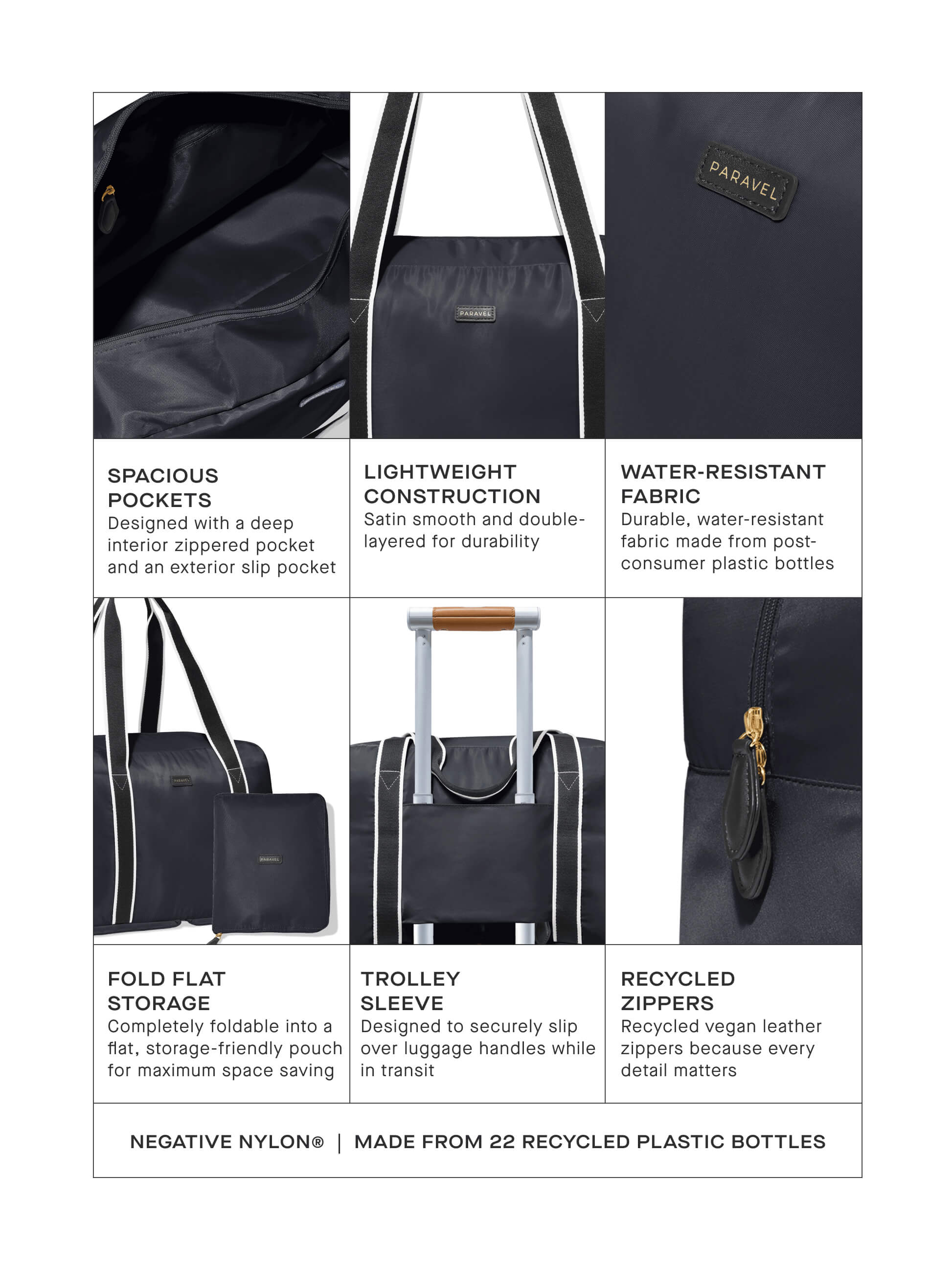 Paravel Fold-Up Bag, Alternate, color, 