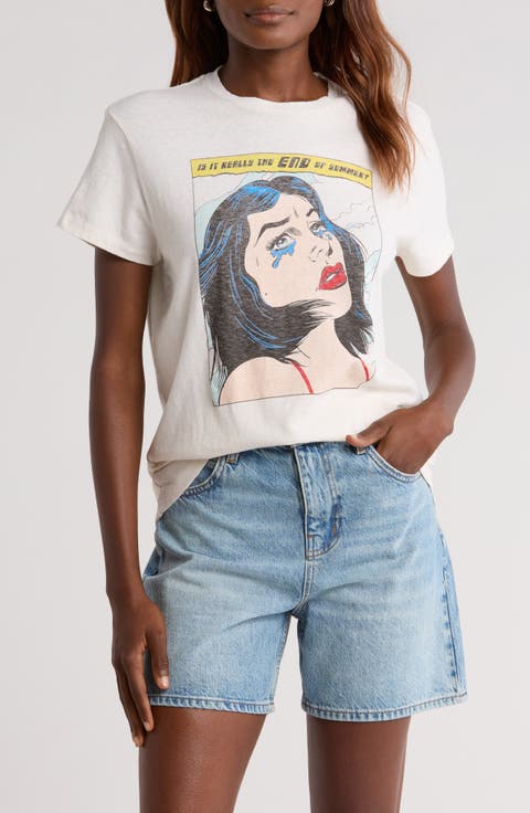 '70s Relaxed Cotton Graphic T-Shirt