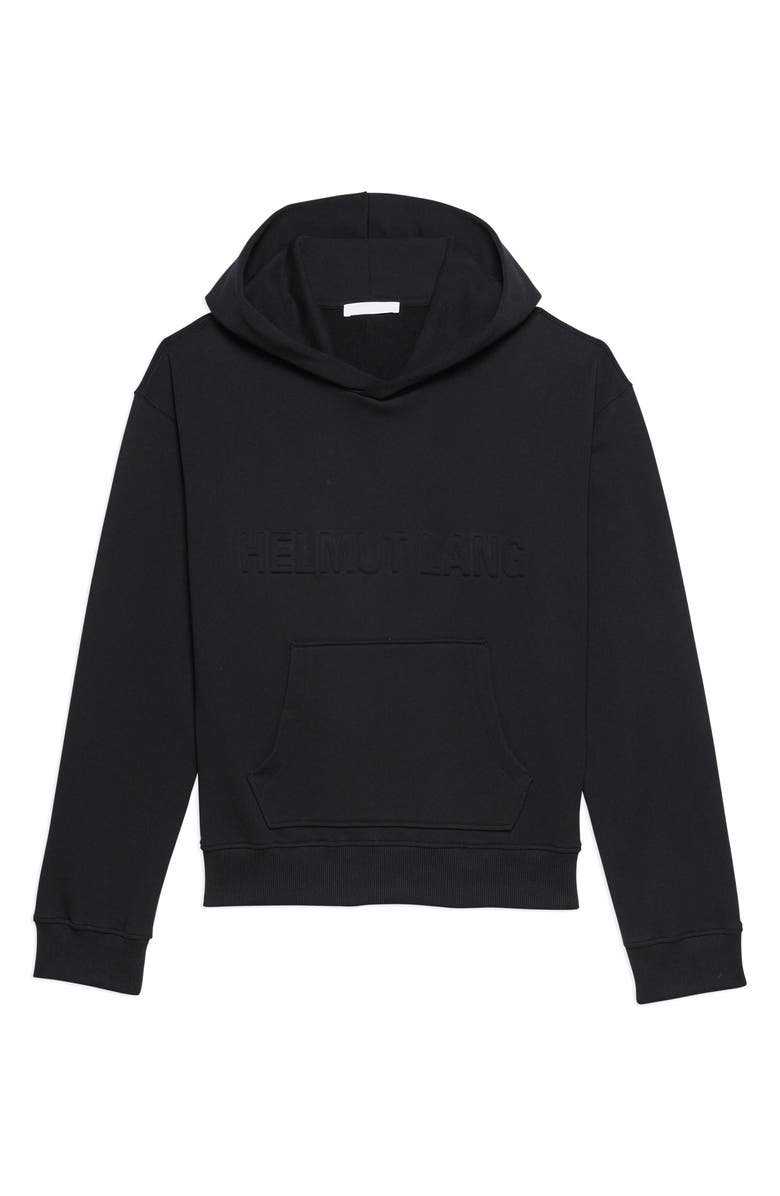 Helmut Lang Embossed Studio Logo Hoodie, Alternate, color, Black