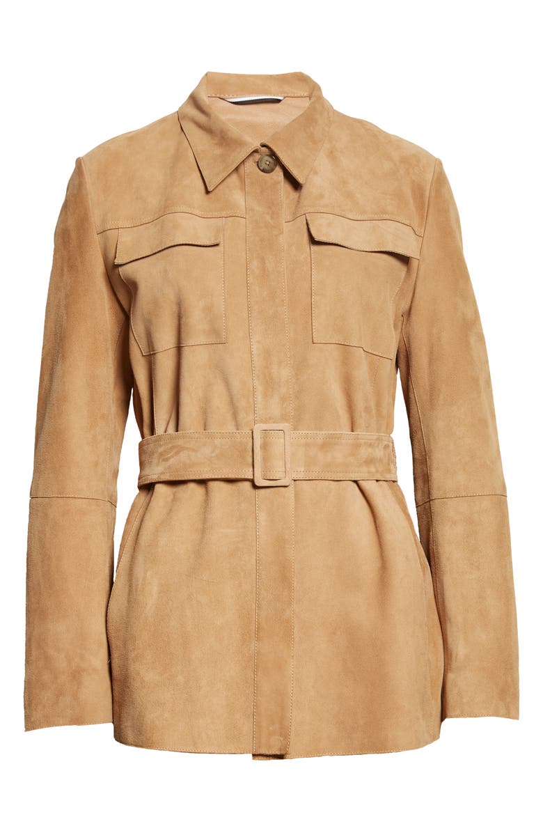 BOSS Safila Suede Jacket, Alternate, color, 