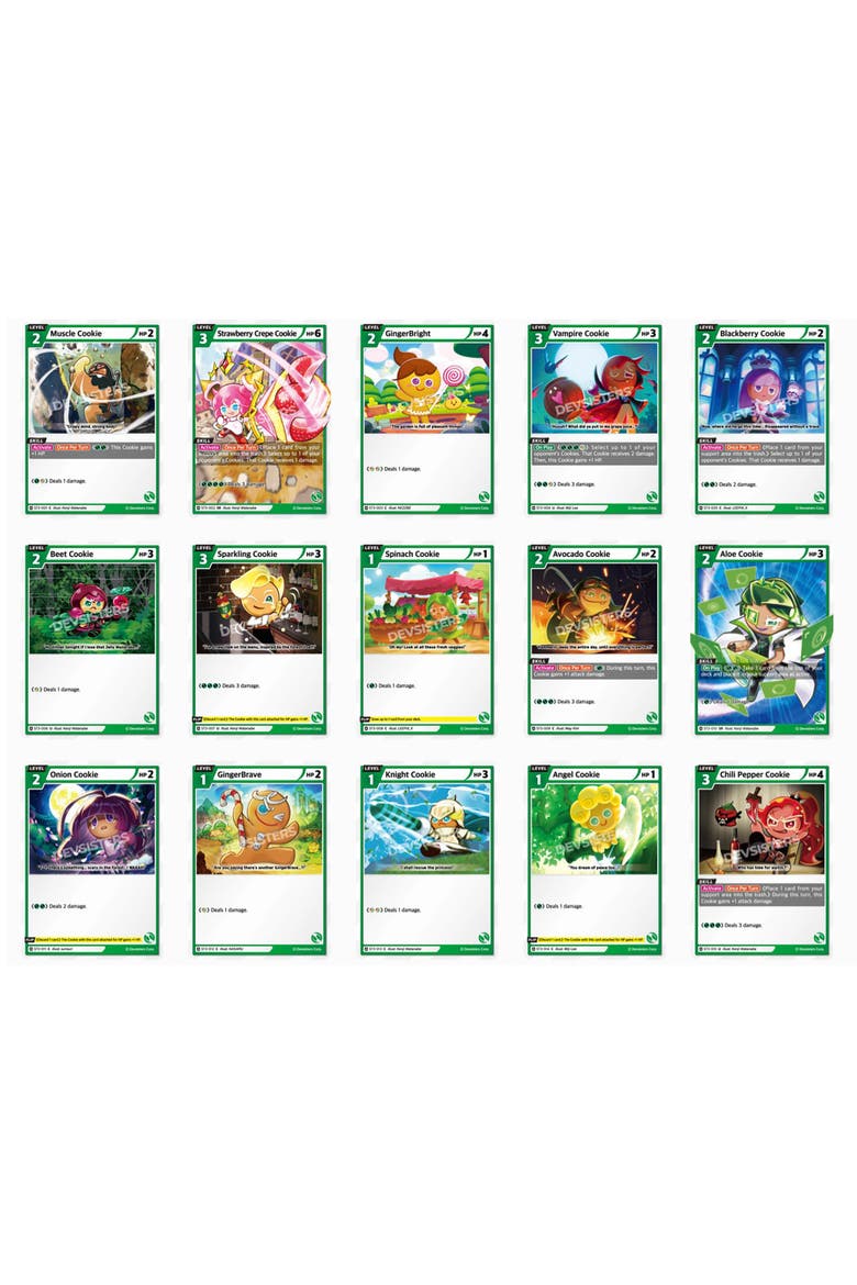 CookieRun Braverse Trading Card Game, Starter Deck Green, Strategic Game Play, Alternate, color, Multicolored