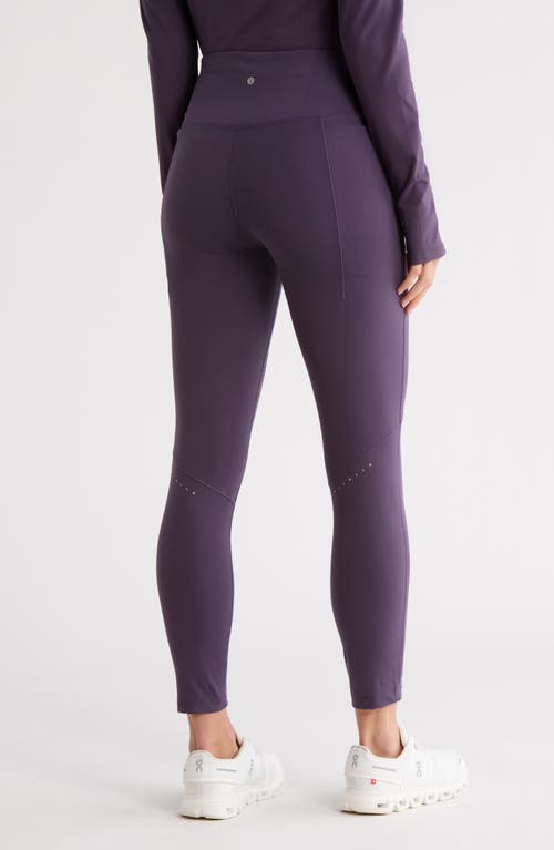 Layer 8 Vertical Line 7/8 Leggings In Purple