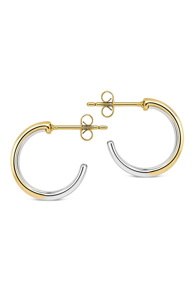 Gretchen Two-Tone Huggie Hoop Earrings, Alternate, color, DUAL TONE