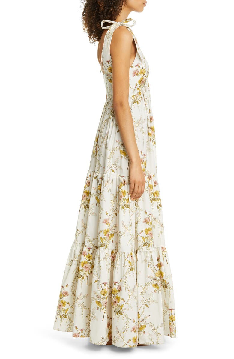 Brock Collection Floral Tiered Maxi Dress, Alternate, color, 