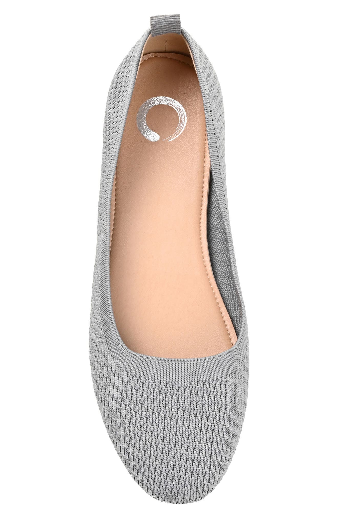 Journee Collection Maryann Knit Flat - Narrow Width, Alternate, color, Grey