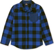 Tea Collection Double Weave Plaid Button Up