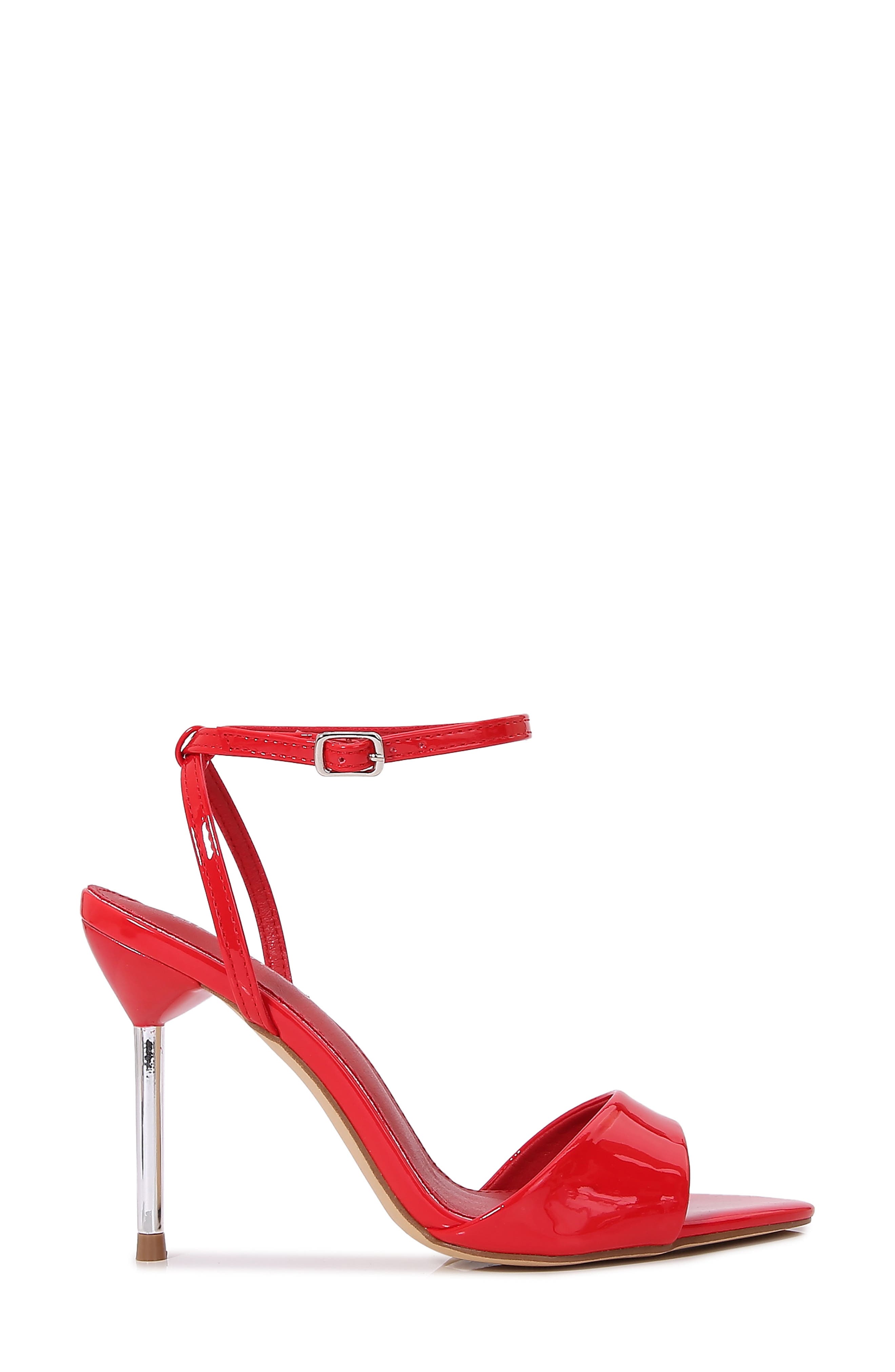 Patent Stiletto Sandal, Alternate, color, RED