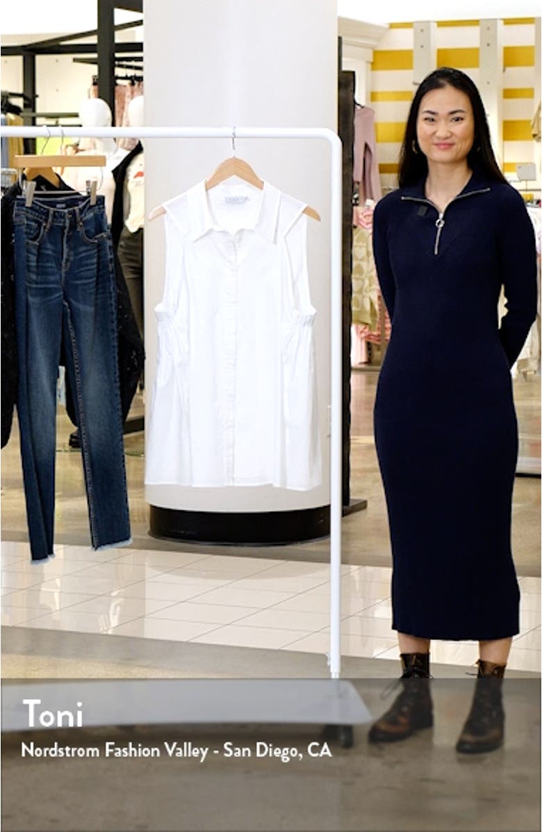 Ziva Sleeveless Button-Up Shirt, sales video thumbnail