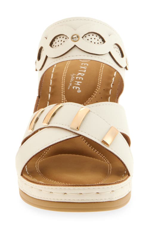 Extreme By Eddie Marc Buckle Wedge Slide Sandal