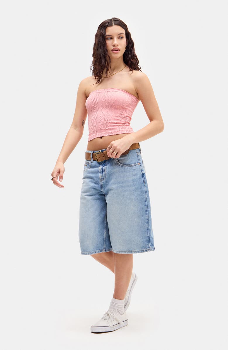 BDG Urban Outfitters Tapestry Crop Tube Top, Alternate, color, Pink