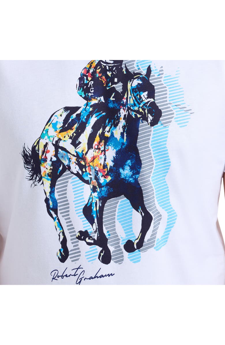 Robert Graham Jockey Club Graphic T-Shirt, Alternate, color, White